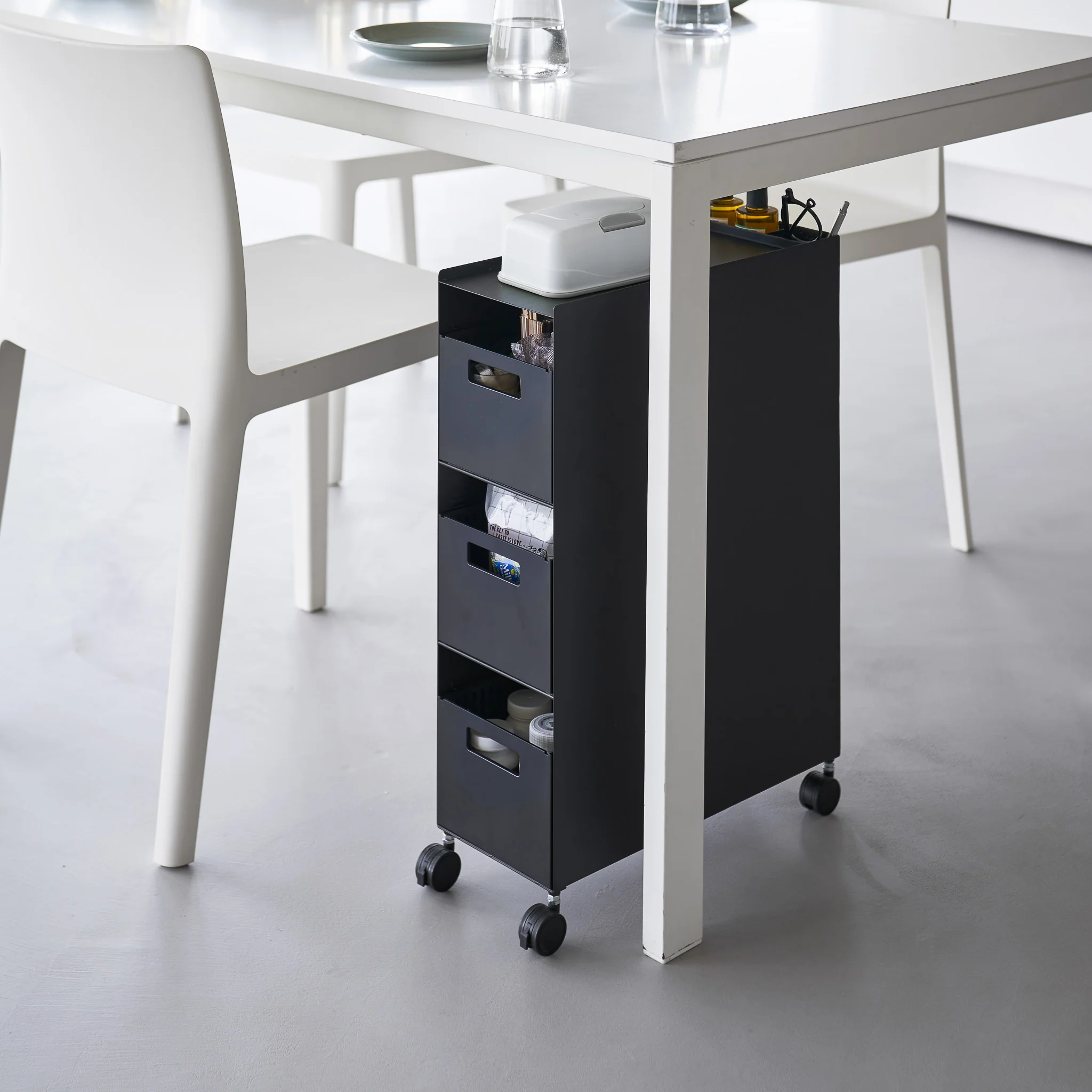3-Tiered Storage Basket Stand with Casters - Image 15