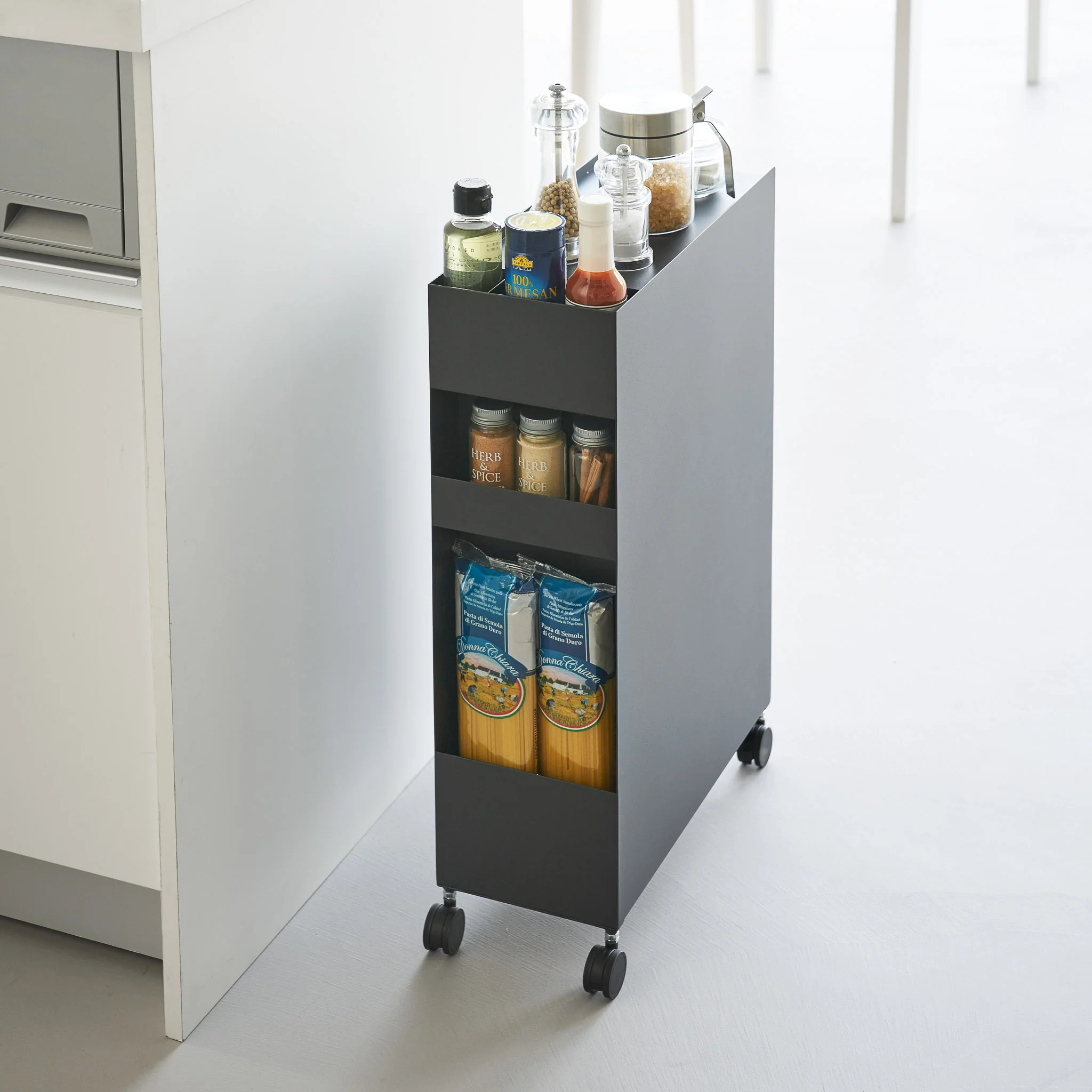 3-Tiered Storage Basket Stand with Casters - Image 23