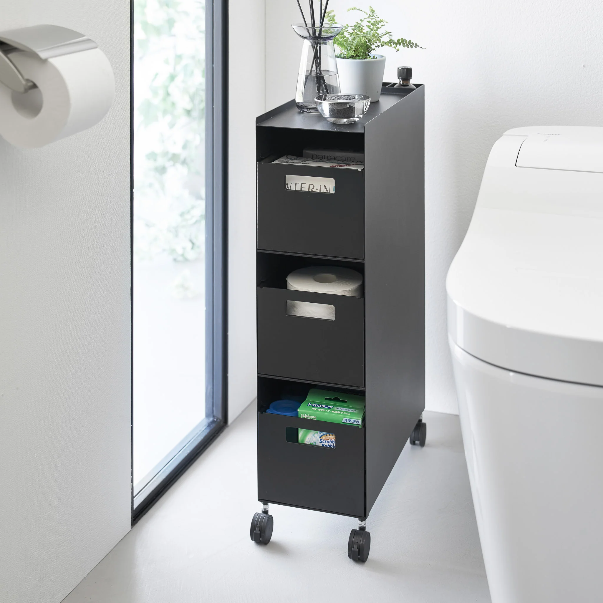 3-Tiered Storage Basket Stand with Casters - Image 25