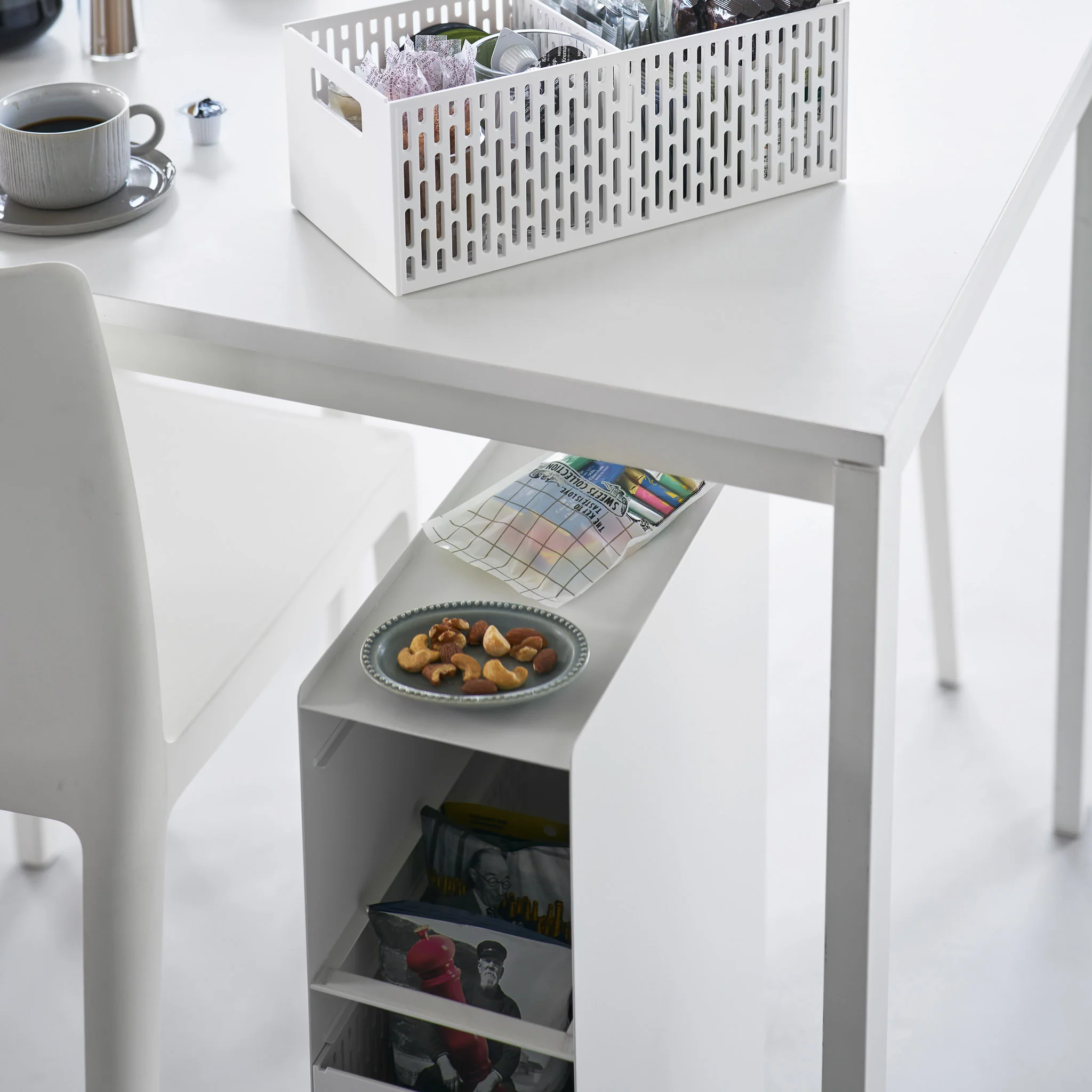3-Tiered Storage Basket Stand with Casters - Image 5