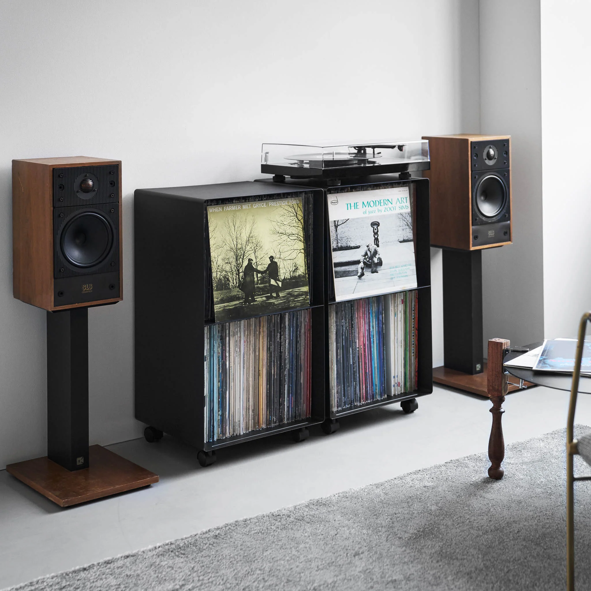 2-Tiered Record Rack with Casters - Image 13