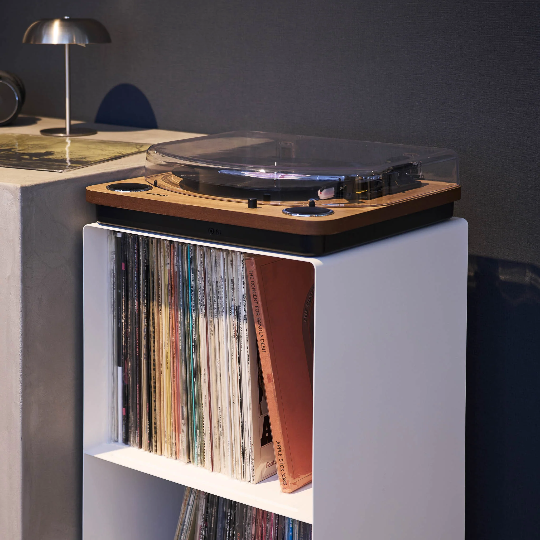 2-Tiered Record Rack with Casters - Image 3