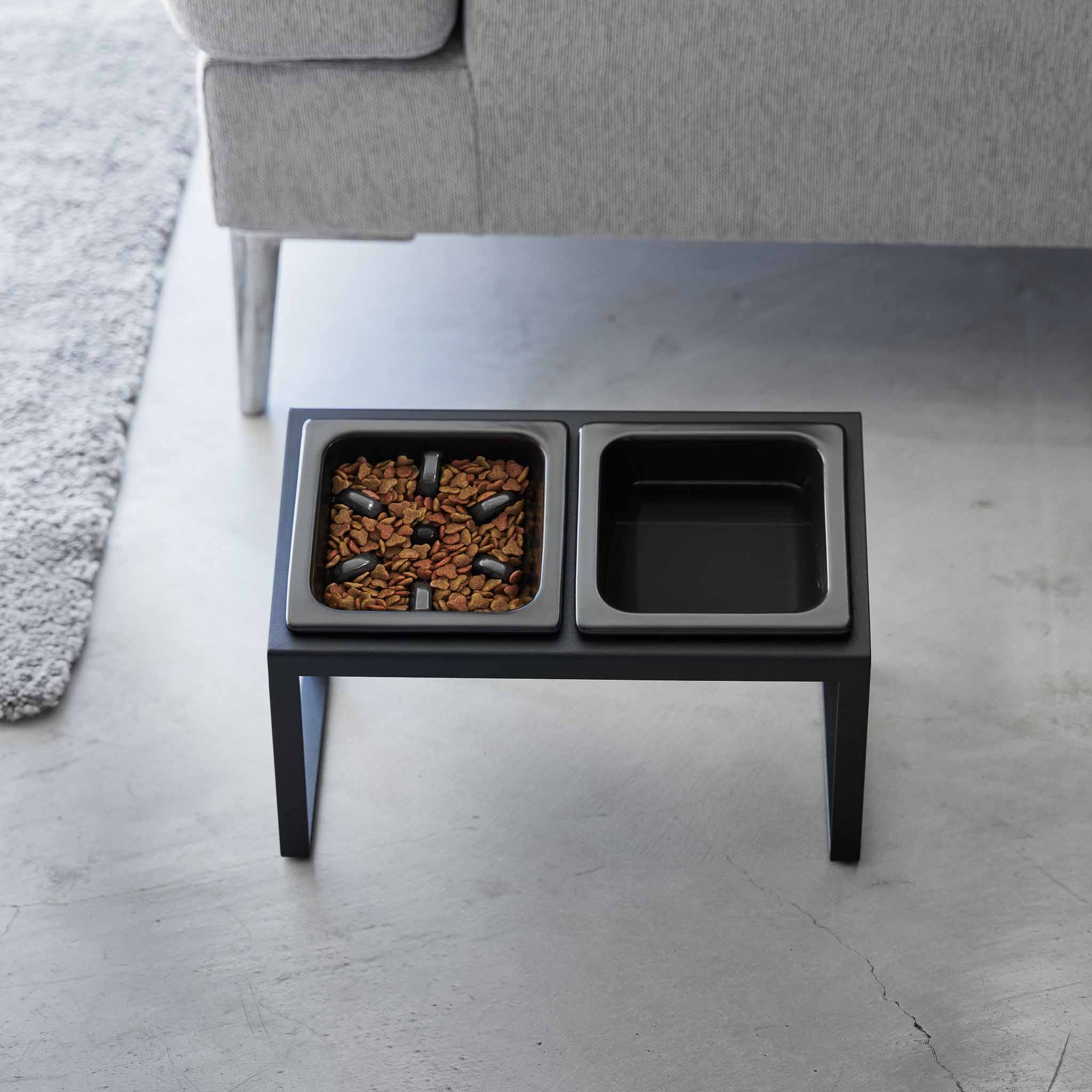 Angled Pet Food Bowls with Slow Feeder & Stand - Image 12
