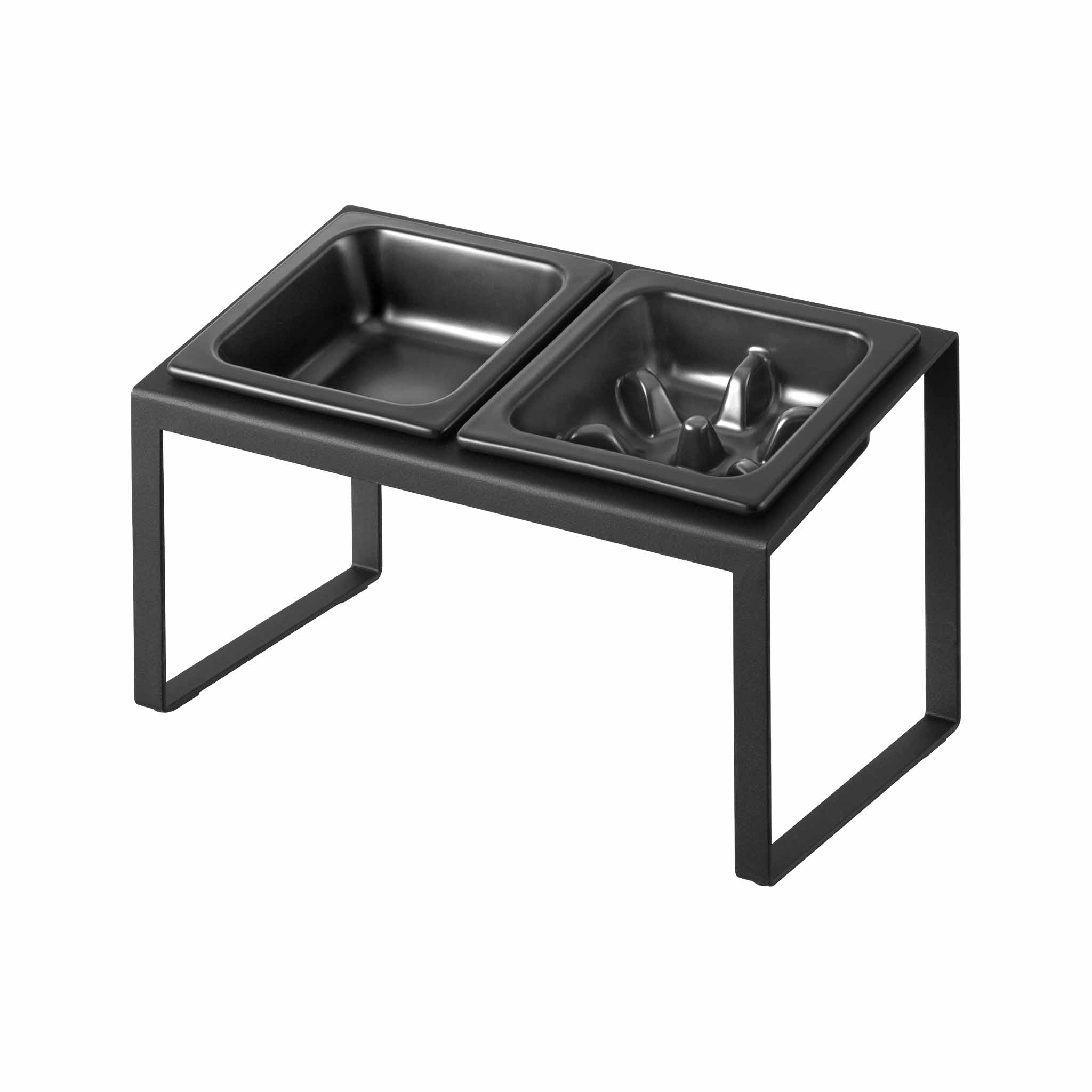 Angled Pet Food Bowls with Slow Feeder & Stand - Image 8
