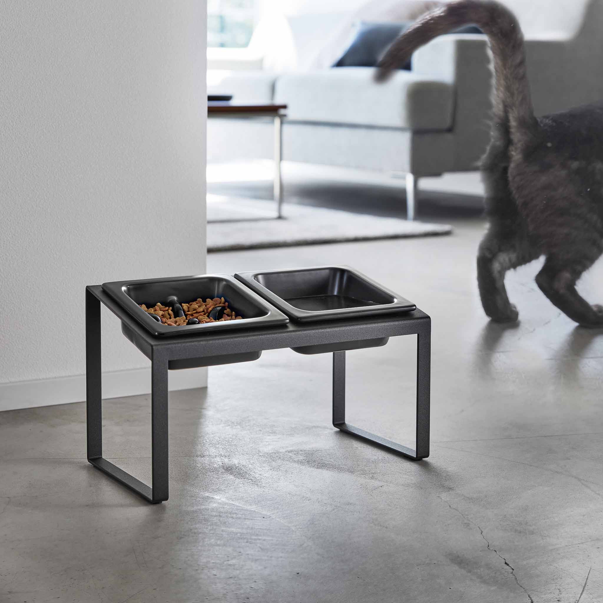 Angled Pet Food Bowls with Slow Feeder & Stand - Image 9
