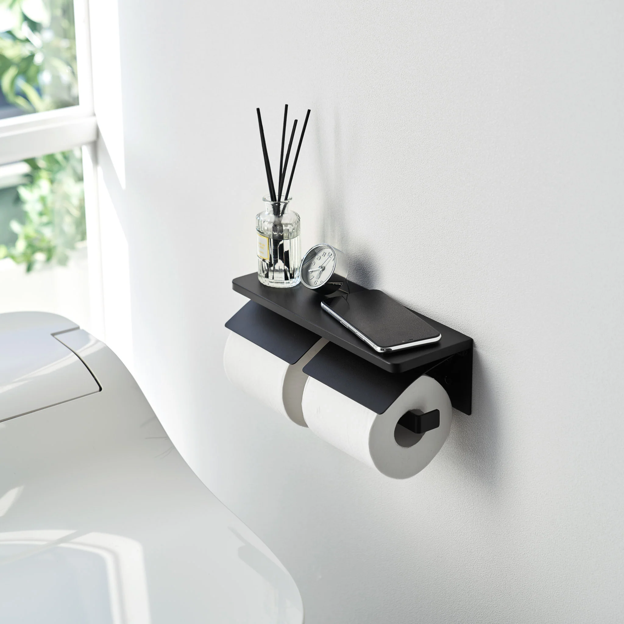 Wall-Mounted Double Toilet Paper Holder - Image 12