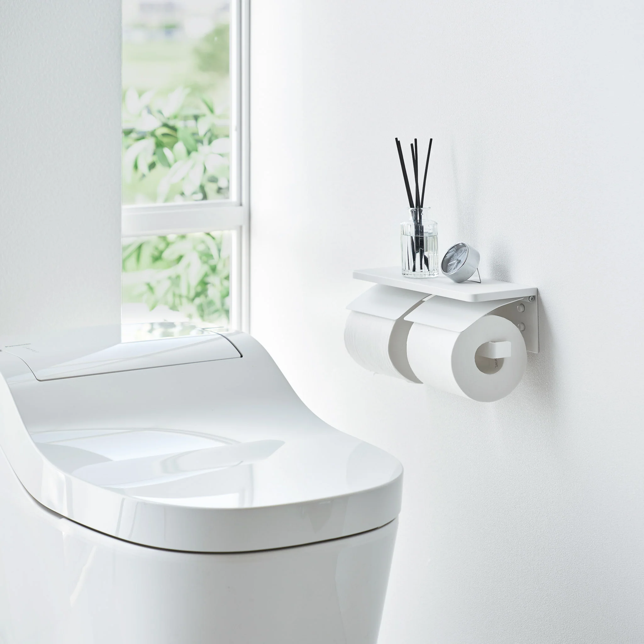 Wall-Mounted Double Toilet Paper Holder - Image 2
