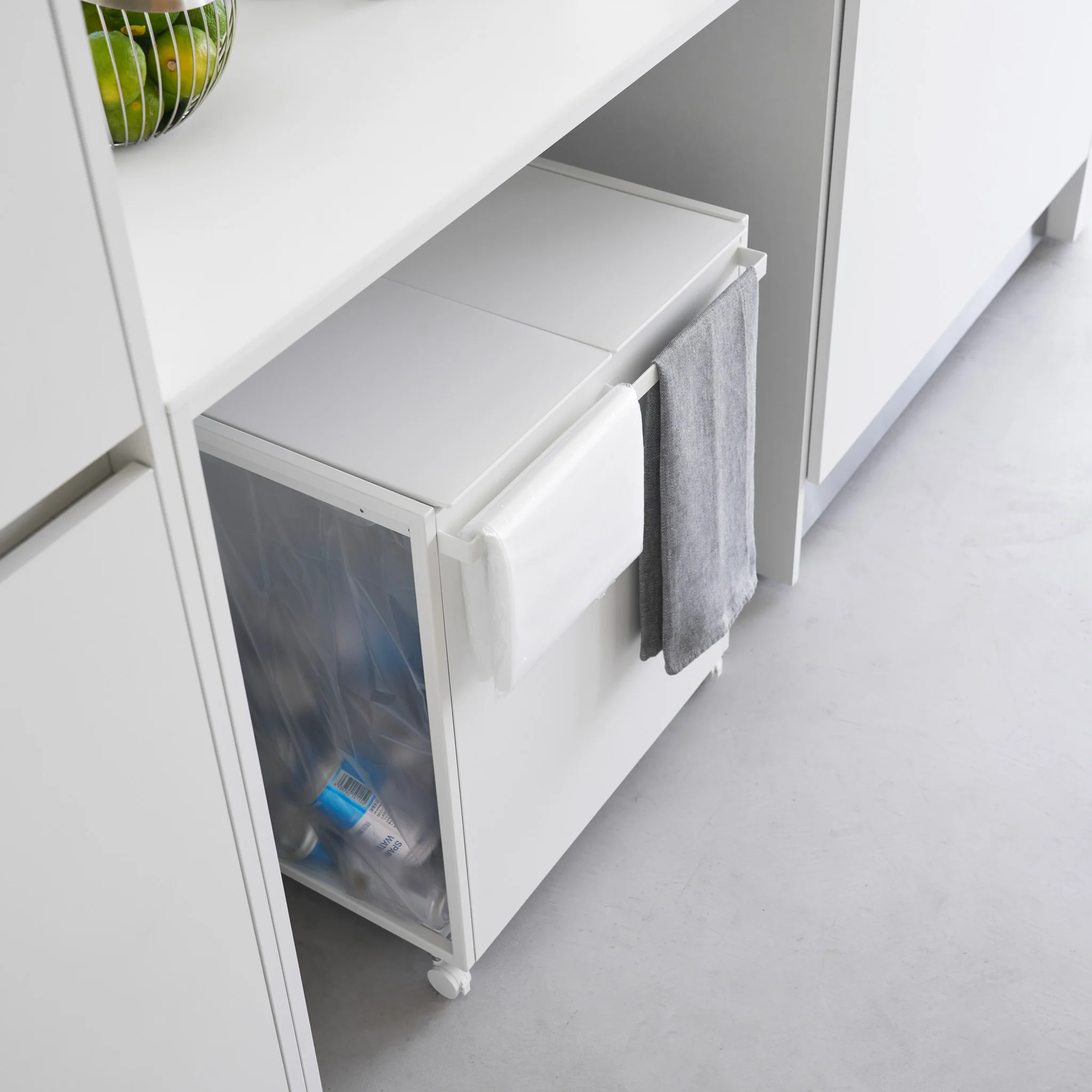 2-Compartment Trash Can with Casters - Image 6