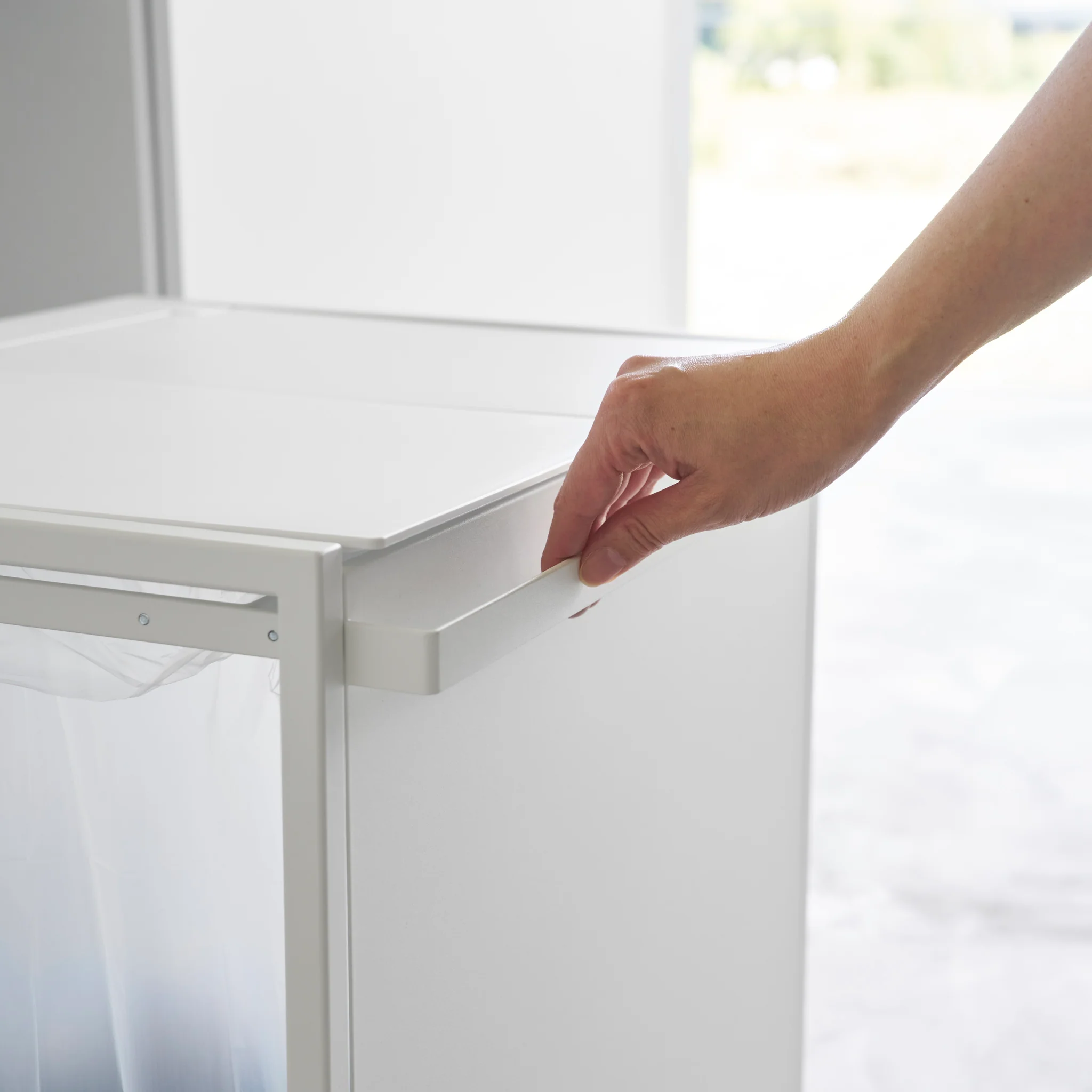 2-Compartment Trash Can with Casters - Image 7