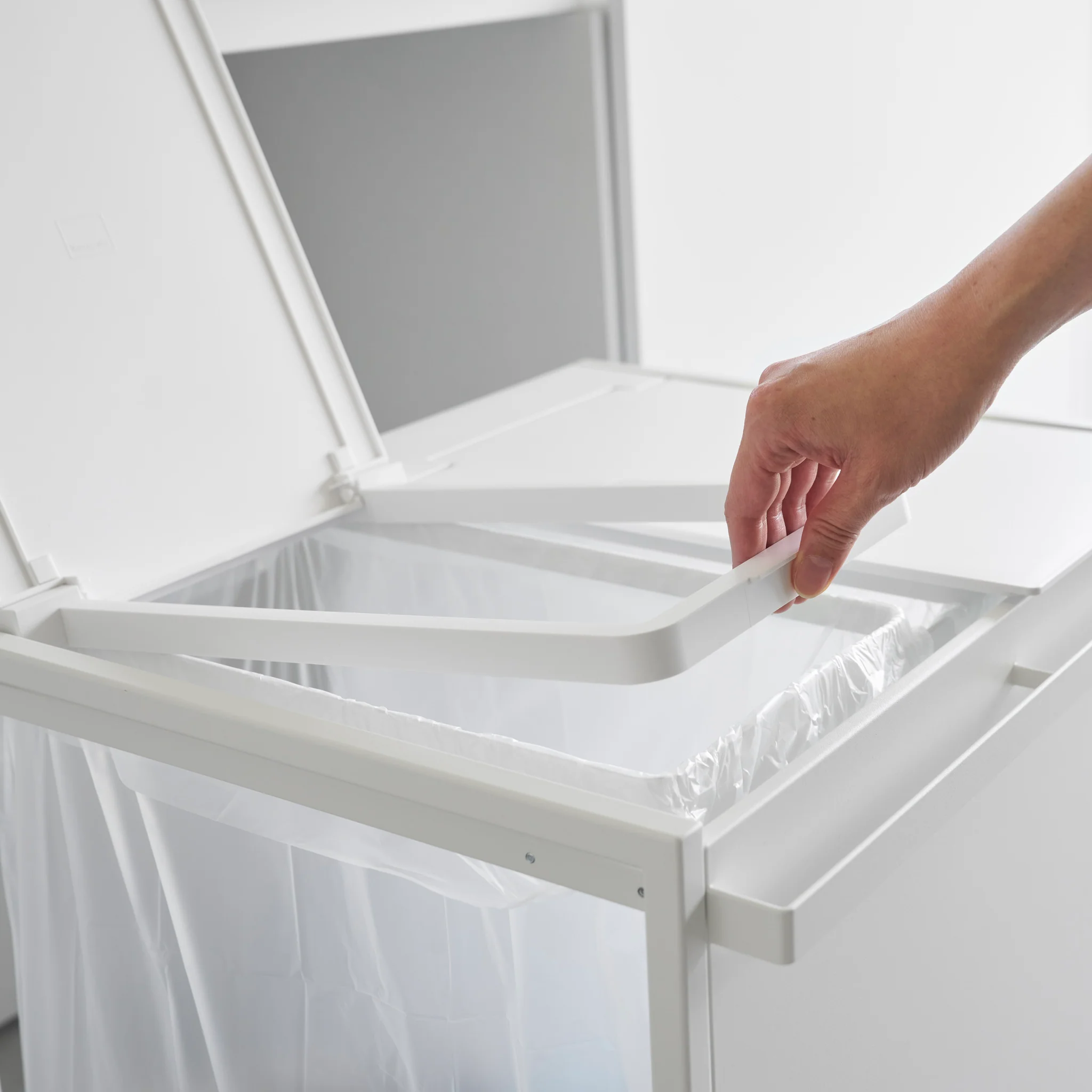 2-Compartment Trash Can with Casters - Image 9
