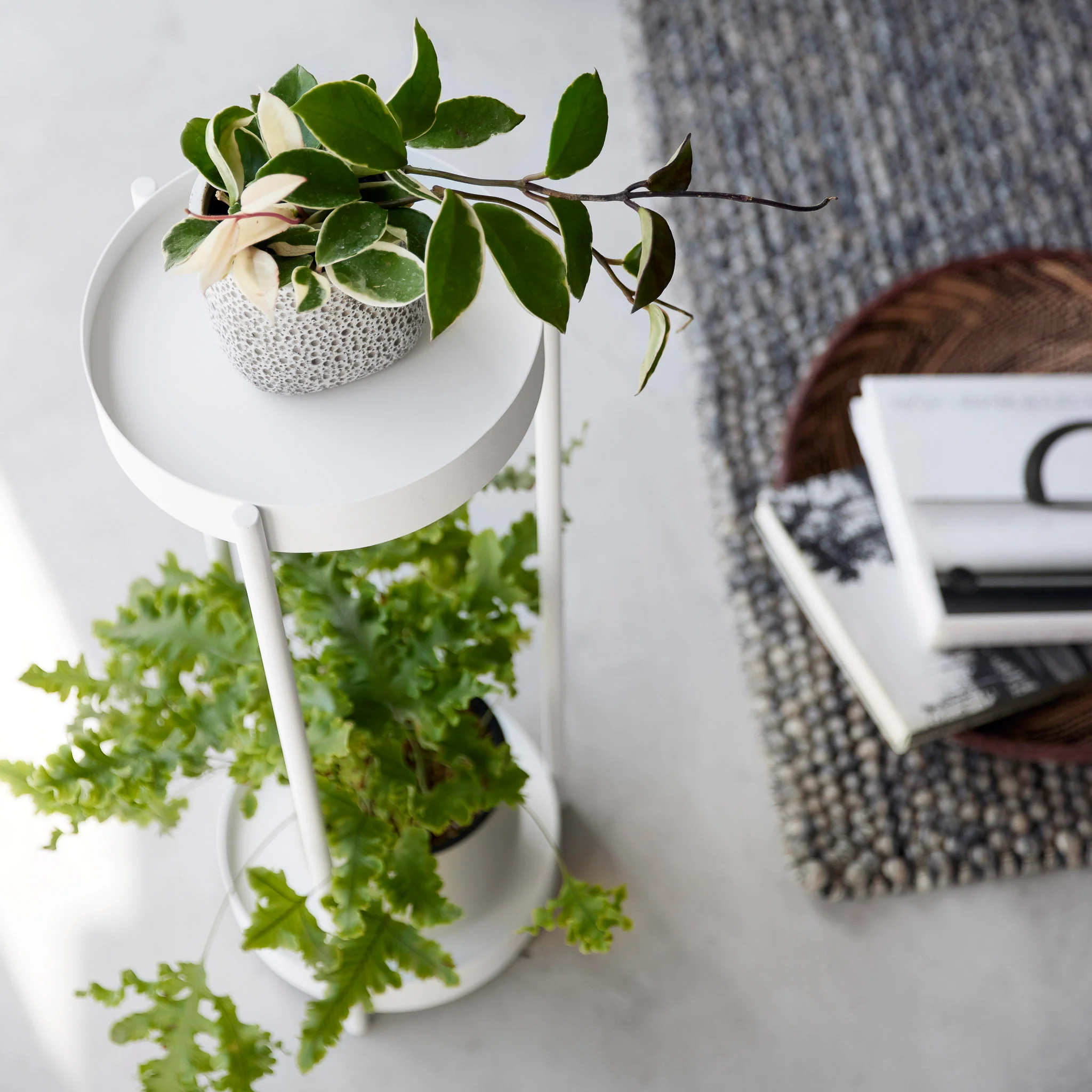 2-Tiered Plant Stand with Casters - Image 10