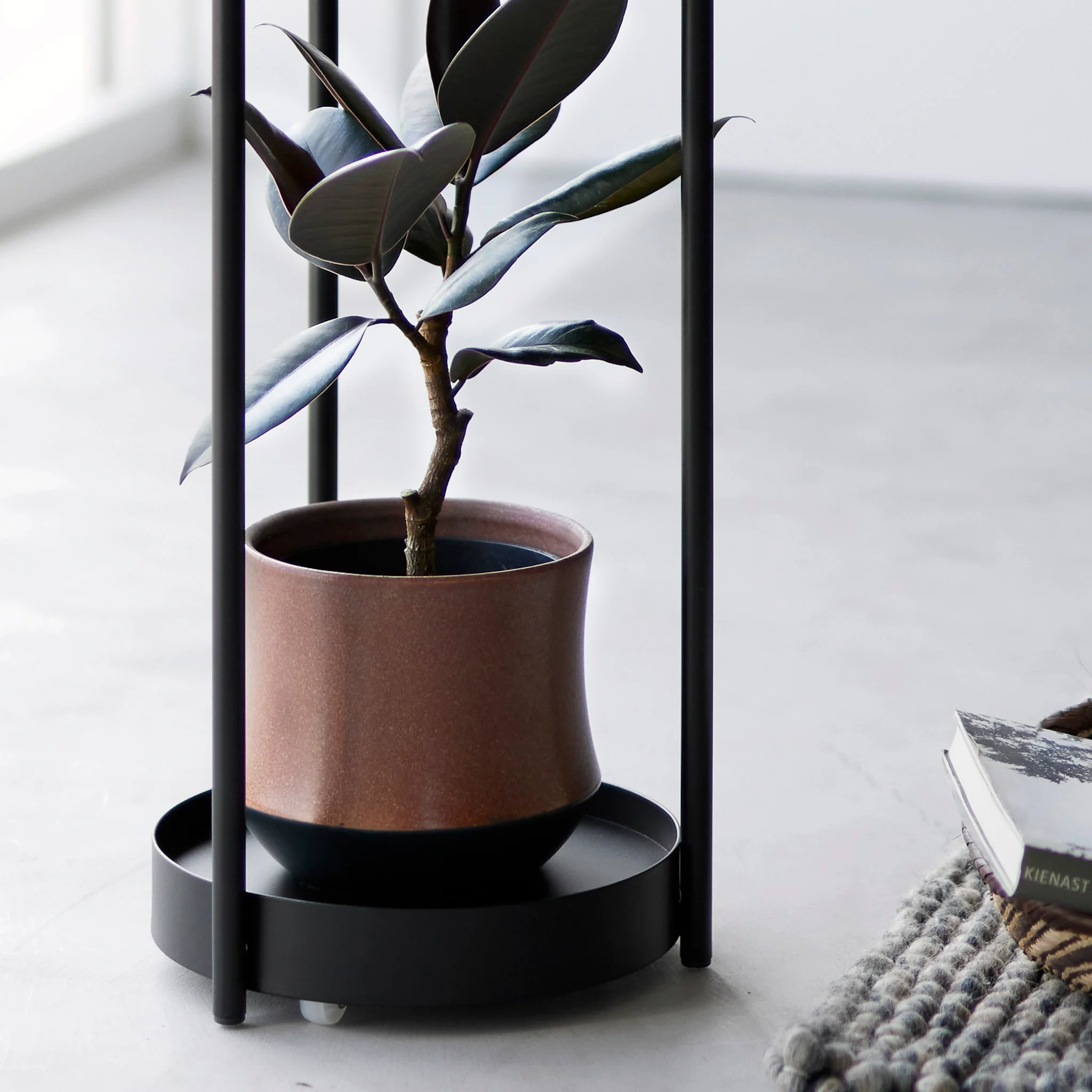 2-Tiered Plant Stand with Casters - Image 17