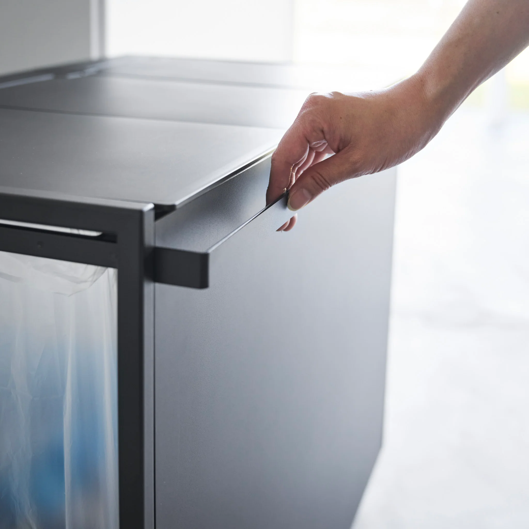 3-Compartment Trash Can with Casters - Image 21