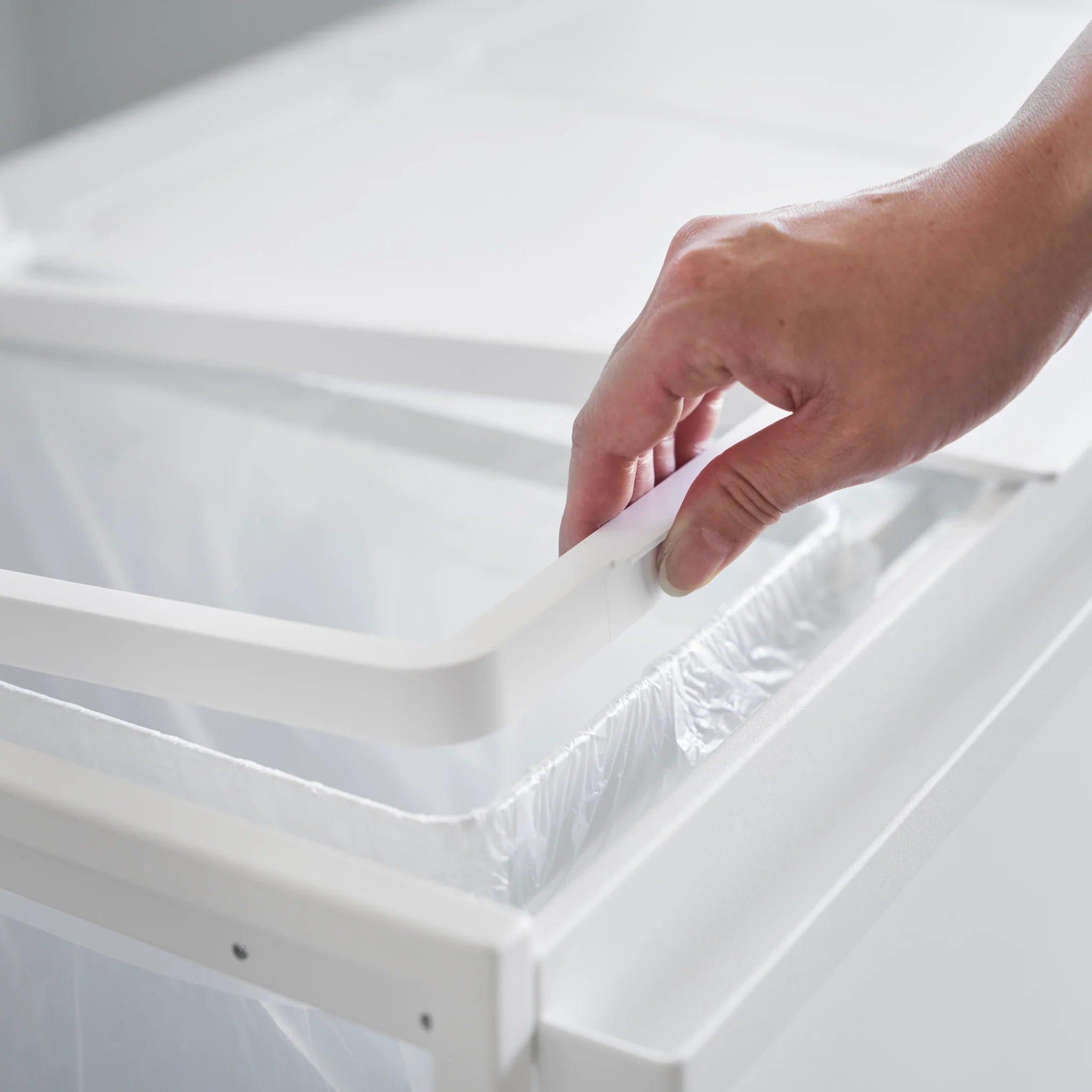3-Compartment Trash Can with Casters - Image 9