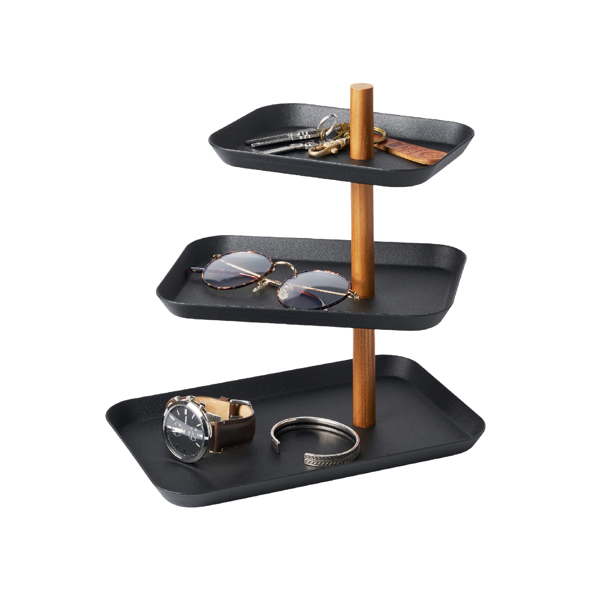 3-Tiered Accessory Stand with Rotatable Trays - Image 8