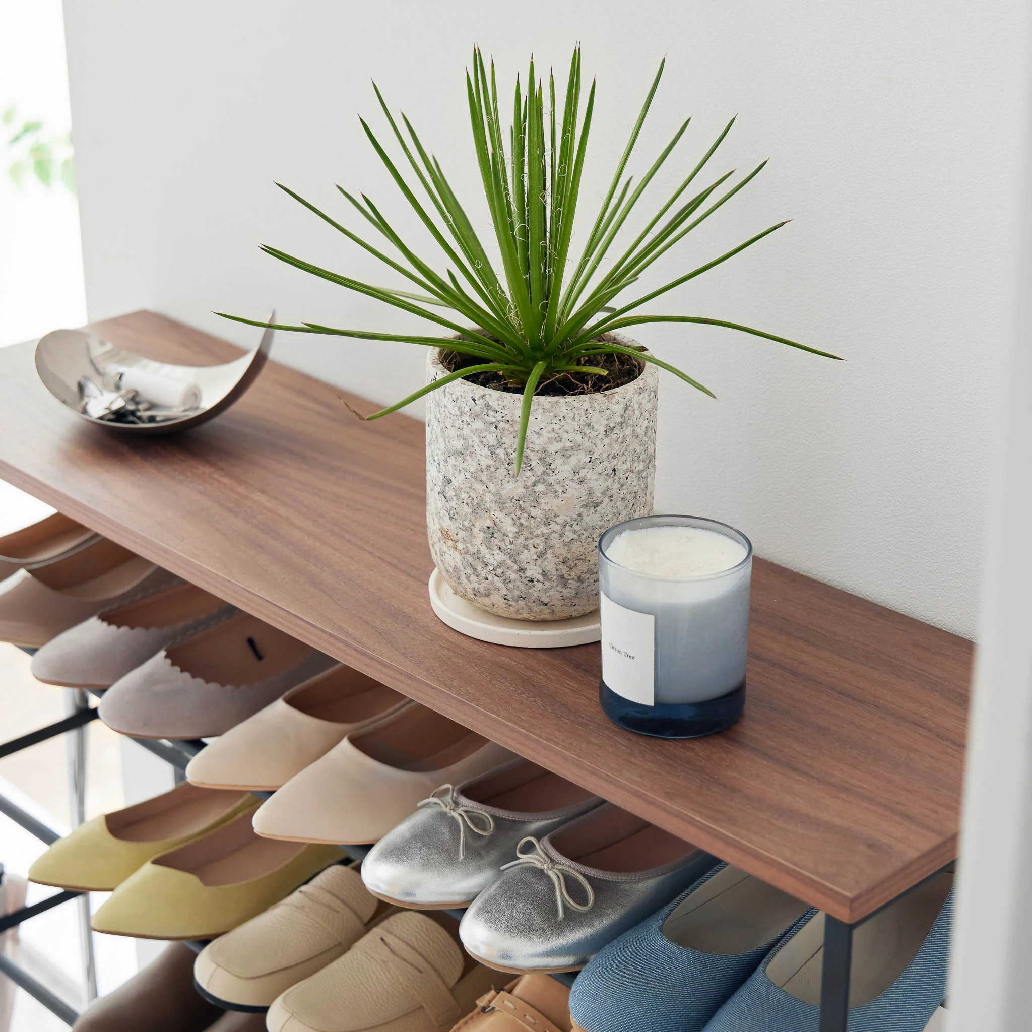 5-Tiered Wood-Top Shoe Rack with Casters - Image 17