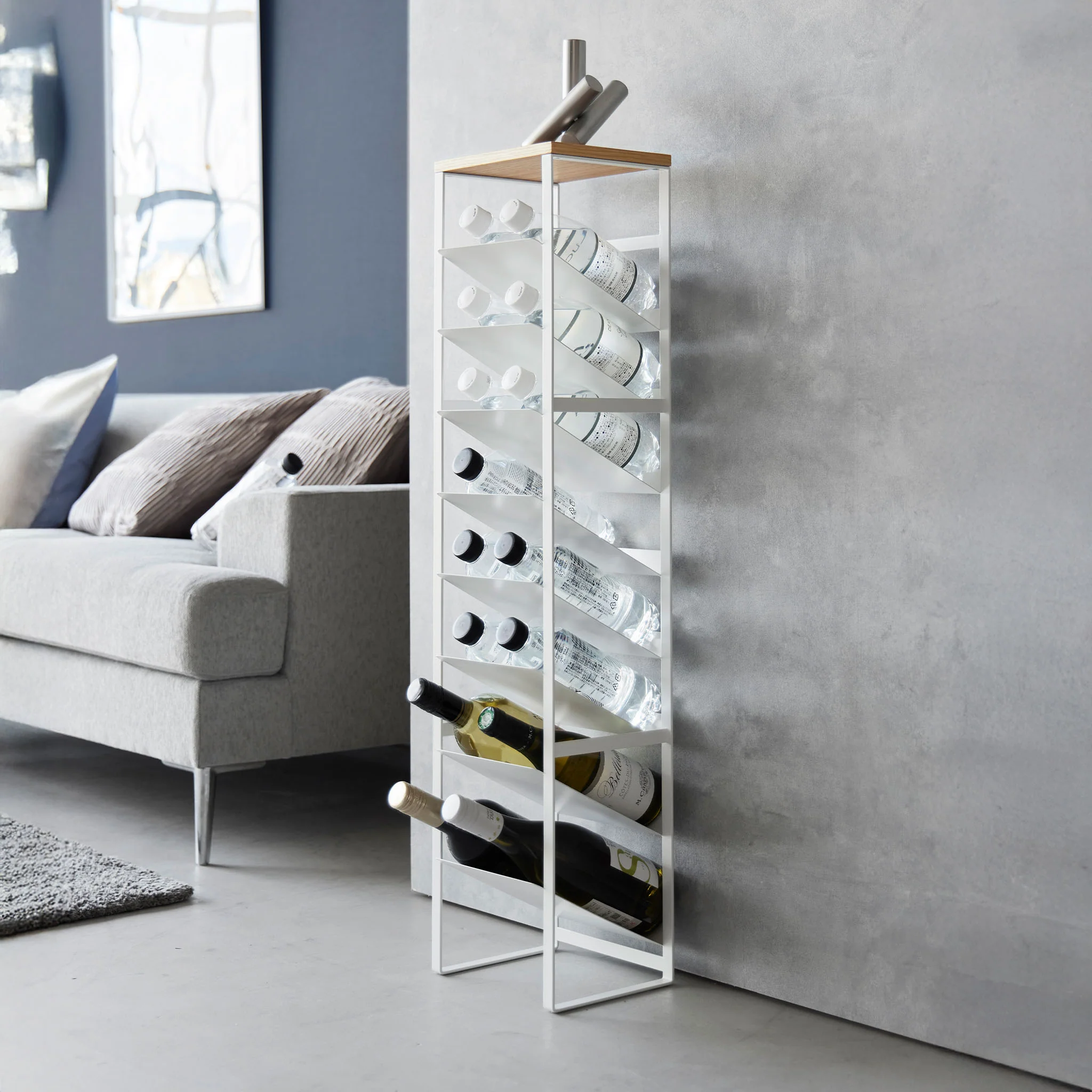 8-Tiered Wood-Top Bottle Rack - Image 3
