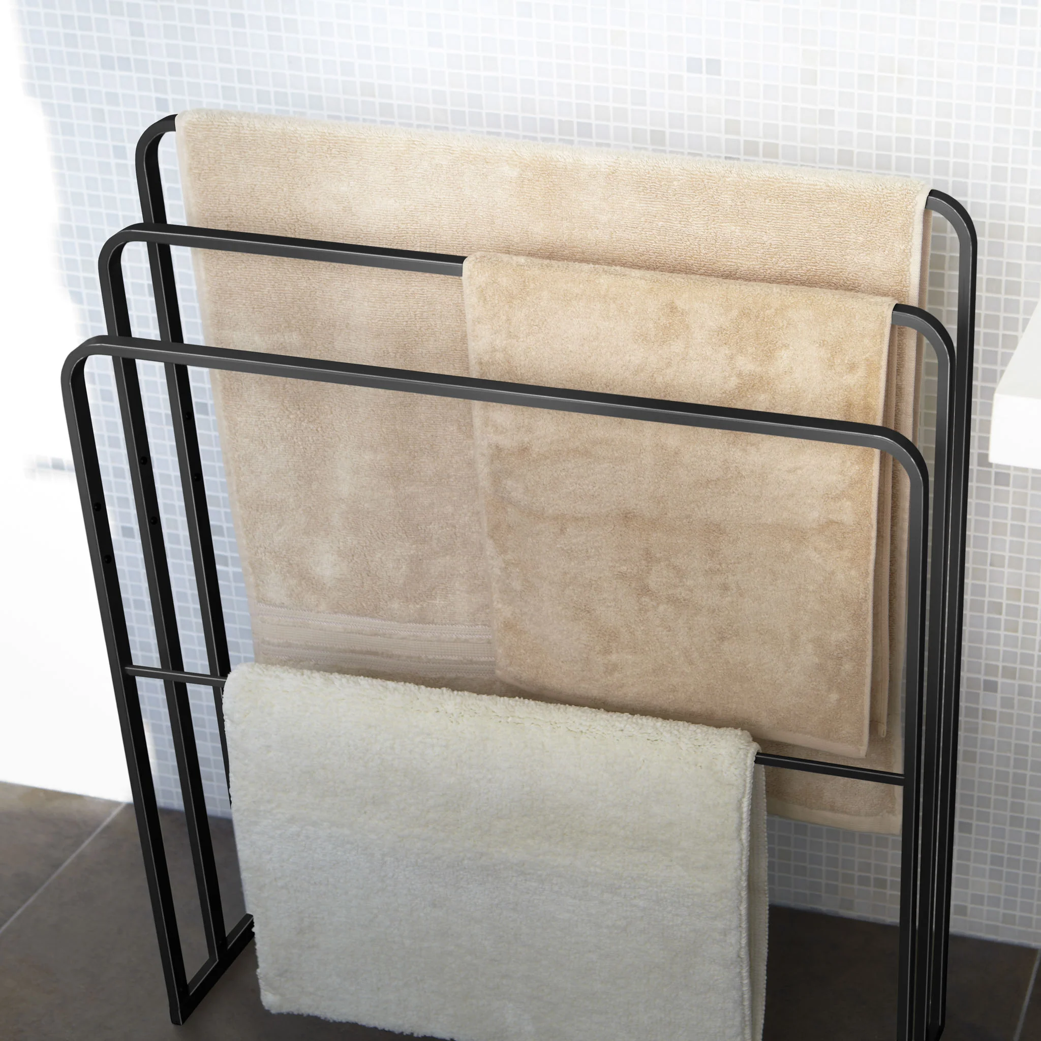 Bath Towel Hanger with 3 Bars - Image 9