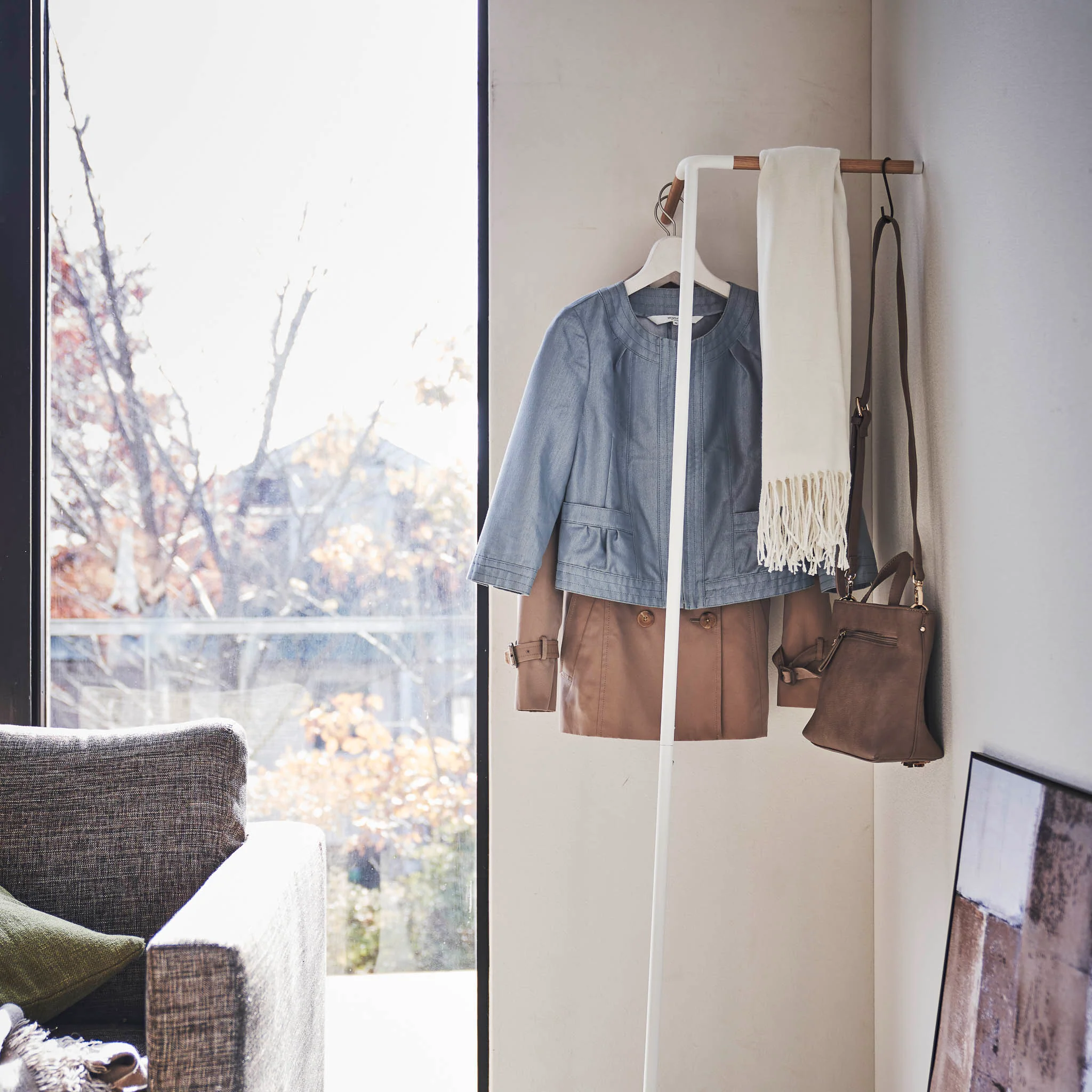 Leaning Corner Coat Rack - Image 3