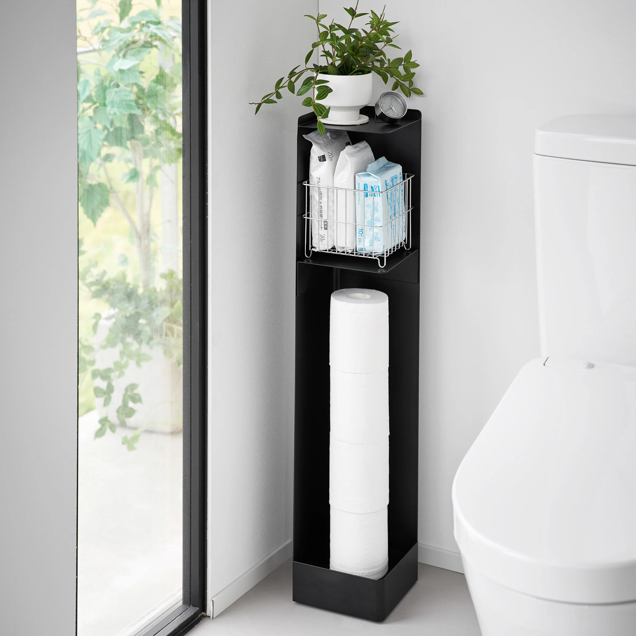 Slim Toilet Paper Stocker with Casters - Image 16