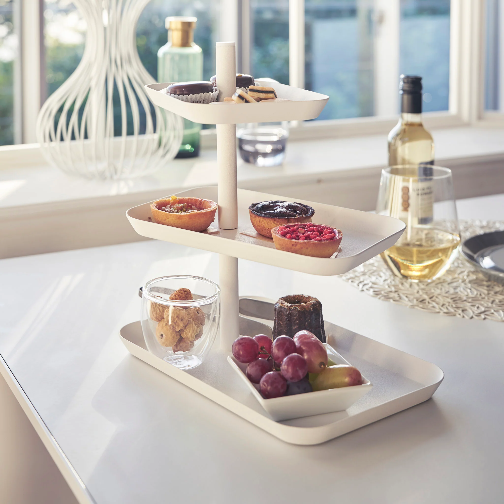 3-Tiered Serving Stand with Rotatable Trays - Image 4