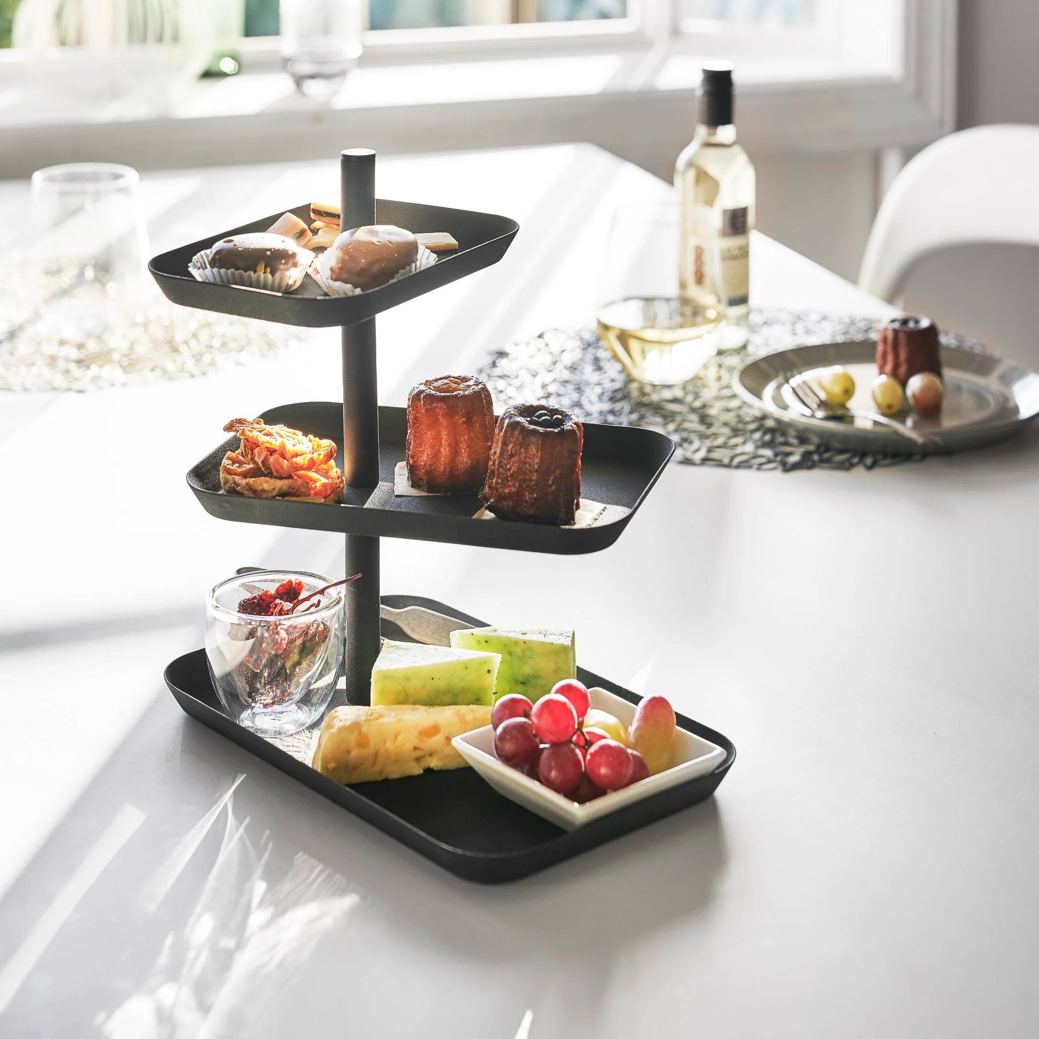 3-Tiered Serving Stand with Rotatable Trays - Image 8
