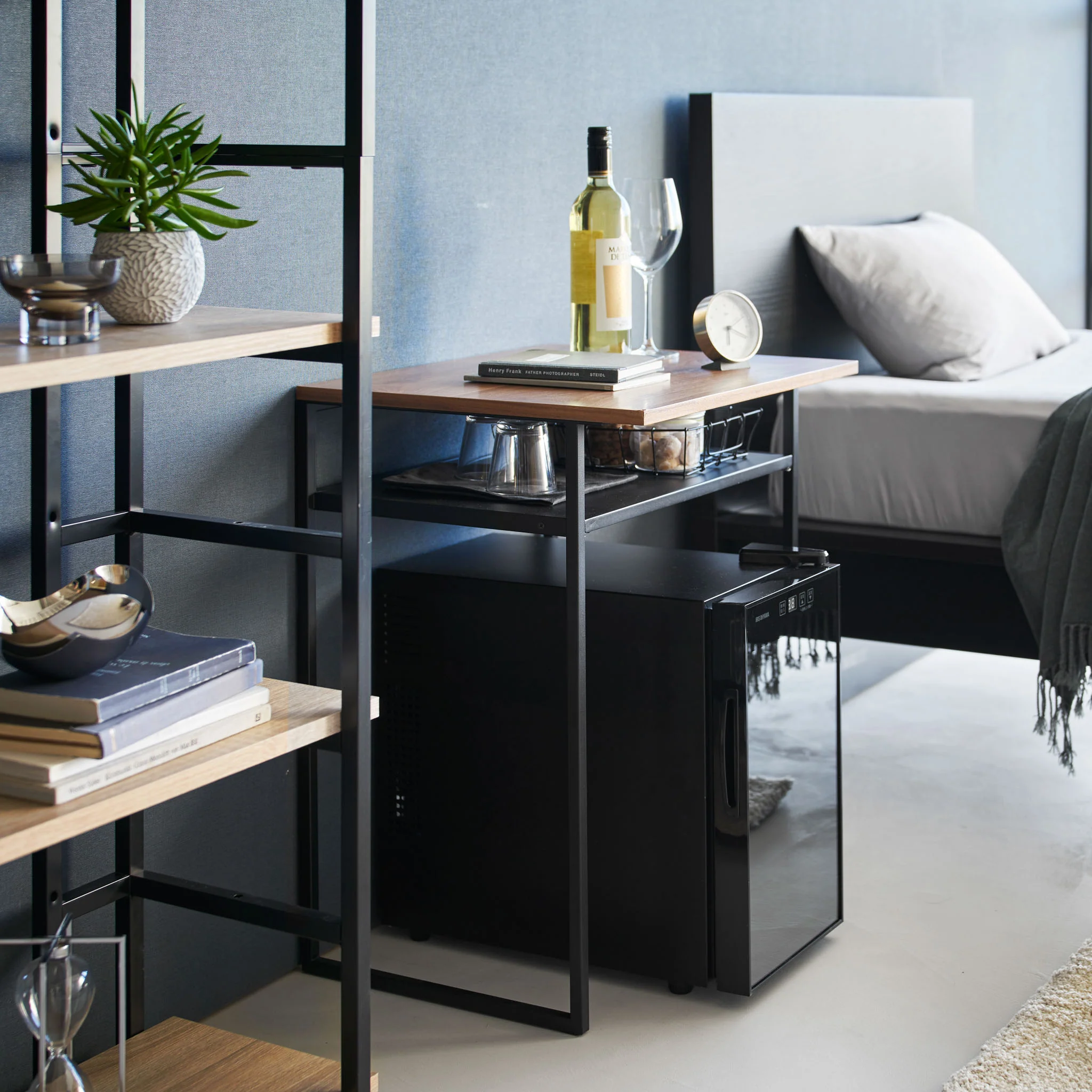 Wood-Top Table with Sliding Shelf - Image 13